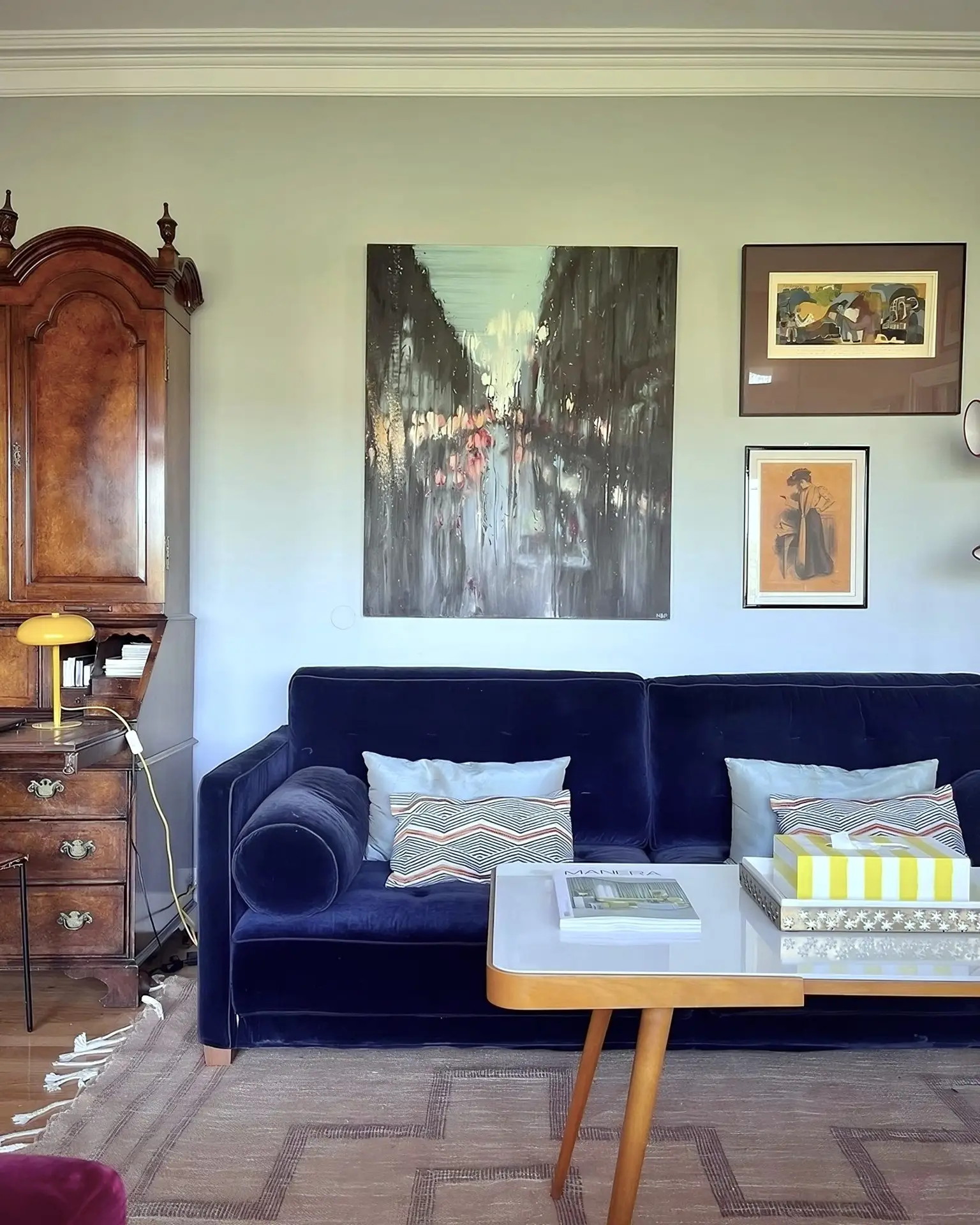 vivienda familiar en Madrid salón elegante interiorista